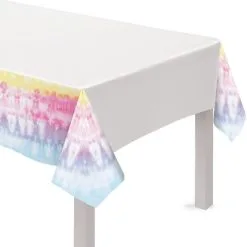 Tie-Dye Party Paper Table Cover, 54in X 102in