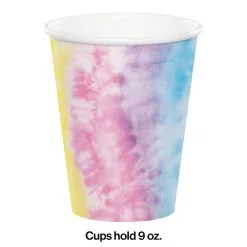 Tie-Dye Party Paper Cups, 9oz, 8ct -Party Themes Sales 940486 02
