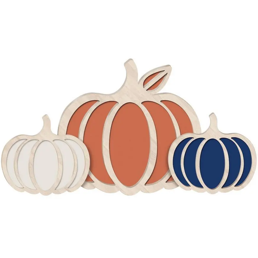 Thanksgiving Pumpkin Trio Wooden Sign 3 Thanksgiving Pumpkin Trio Wooden Sign