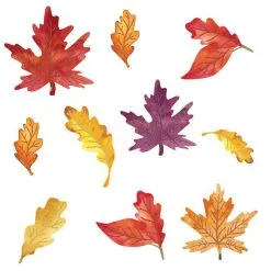 Glitter Fall Leaves Cardstock Cutouts, 10pc