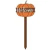 Fall Pumpkin Wooden Yard Stake, 30in -Party Themes Sales 941660