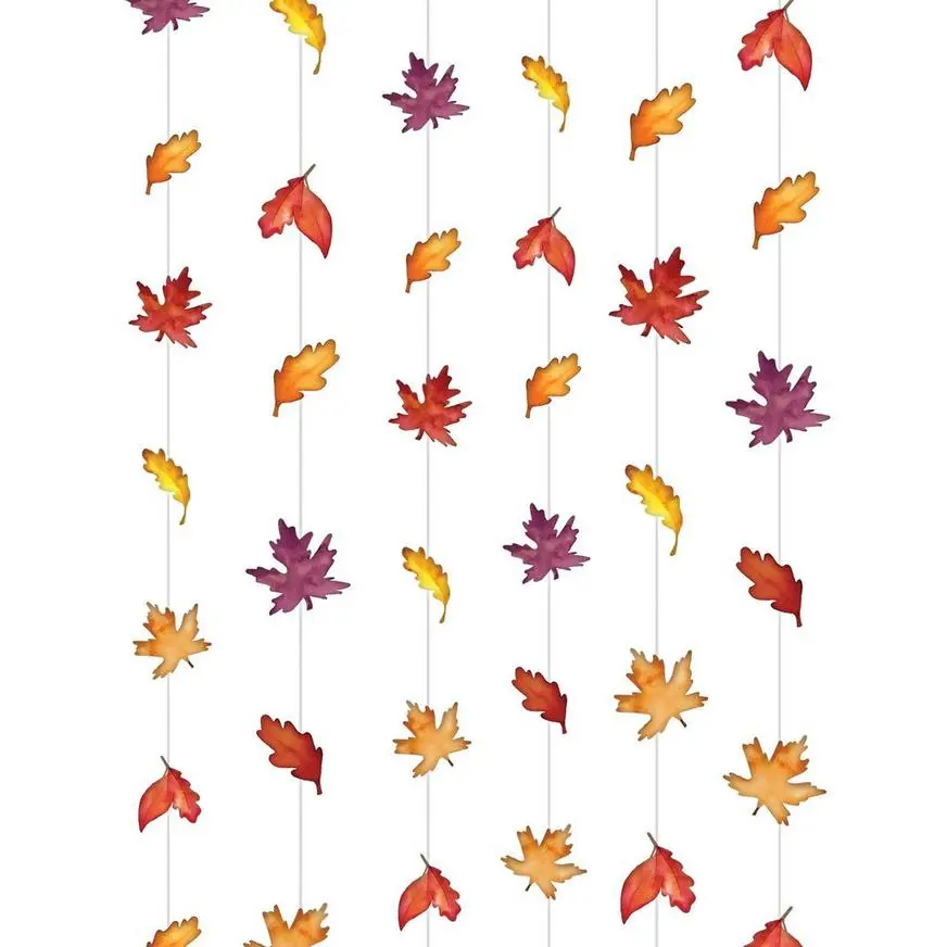 Fall Leaves Hanging Decorations, 6pc 3 Fall Leaves Hanging Decorations, 6pc