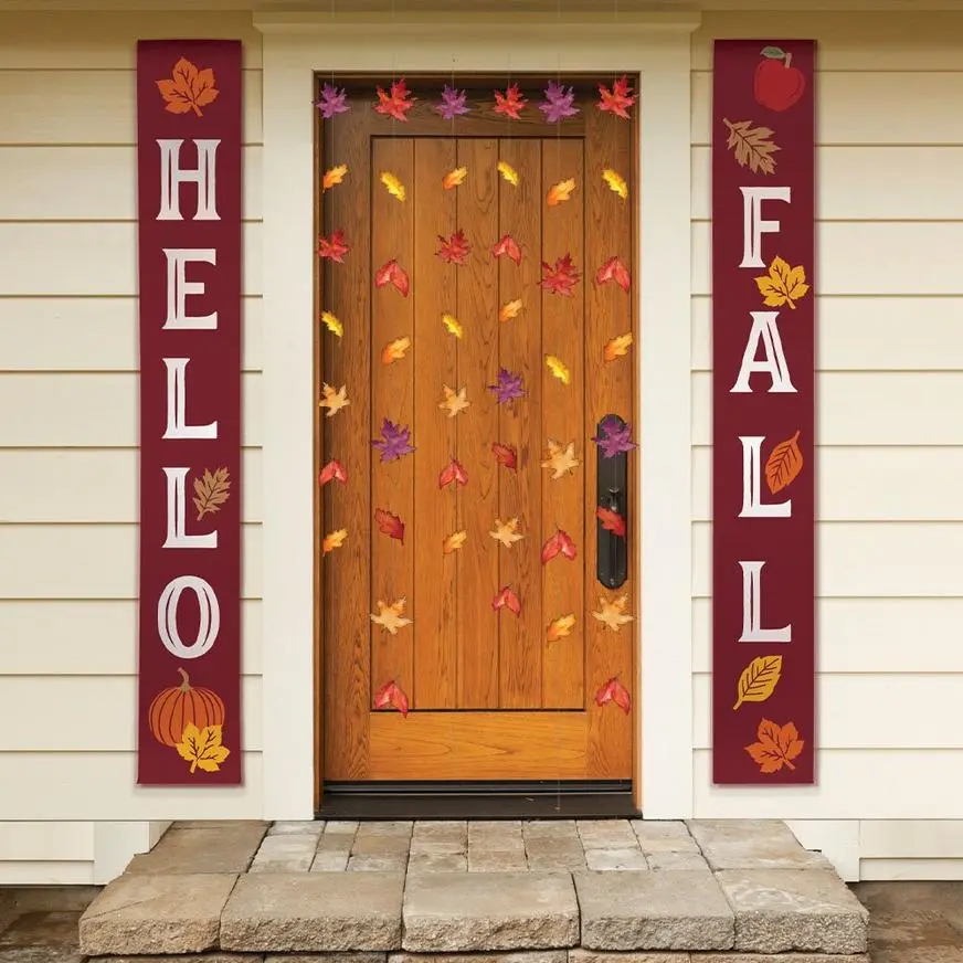 Fall Leaves Hanging Decorations, 6pc 4 Fall Leaves Hanging Decorations, 6pc - Image 2