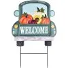 Fall Welcome Farm Truck Metal Yard Stake, 21.25in -Party Themes Sales 941670