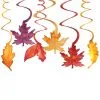 Fall Leaves Swirl Decorations, 12ct -Party Themes Sales 941674
