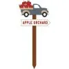 Fall Apple Orchard Wooden Yard Stake, 27.8in -Party Themes Sales 941675