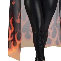 AMSCAN Adult Sheer Black Flames Mesh Cape -Party Themes Sales 942052 02