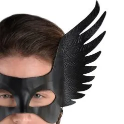 AMSCAN Adult Black Winged Faux Leather Half Mask -Party Themes Sales 942056 01