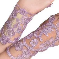 AMSCAN Adult Lavender Floral Embroidery Glovelettes, 2ct - Fairy -Party Themes Sales 942067 01