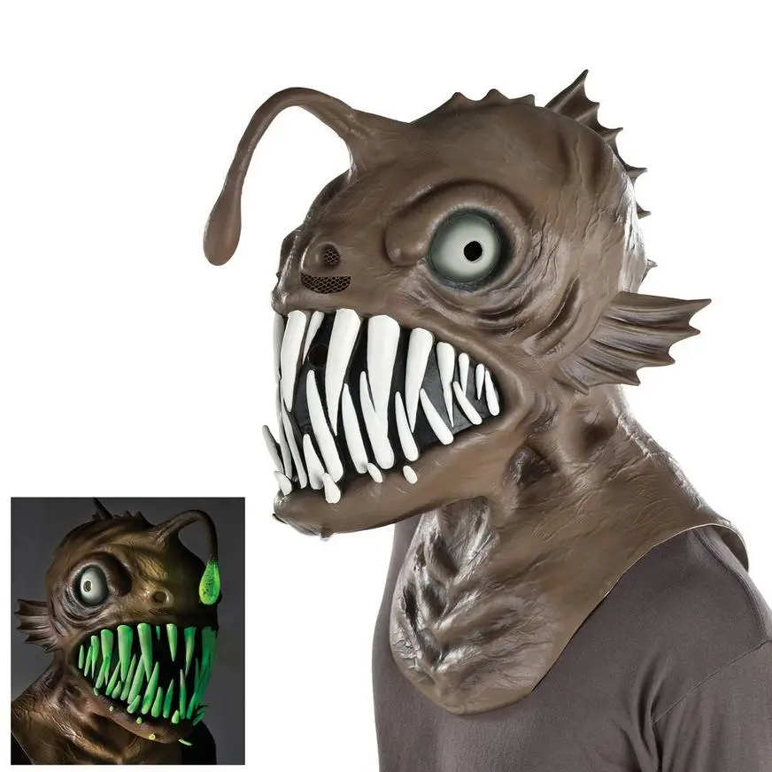 AMSCAN Adult Light-Up Anglerfish Latex Mask 3 AMSCAN Adult Light-Up Anglerfish Latex Mask