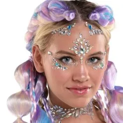 AMSCAN Adult Blue, Pink & Purple Bubble Braid Clip-In Extensions, 2pc - Festival -Party Themes Sales 942154 02