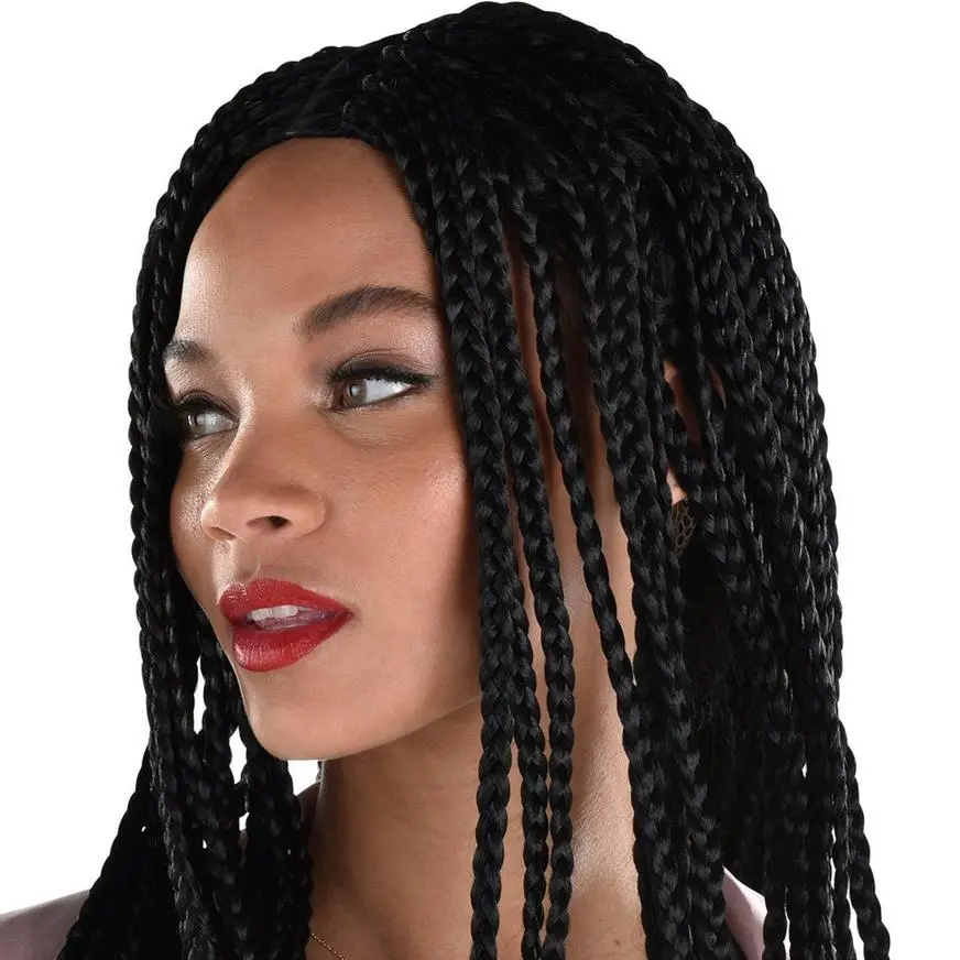AMSCAN Black Box Braid Wig, 20in - 90s 4 AMSCAN Black Box Braid Wig, 20in - 90s - Image 2