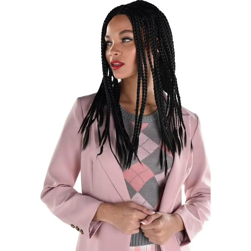 AMSCAN Black Box Braid Wig, 20in - 90s 5 AMSCAN Black Box Braid Wig, 20in - 90s - Image 3