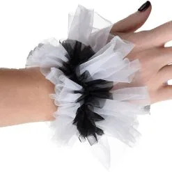 Adult White Tulle Clown Cuffs -Party Themes Sales 942184 01