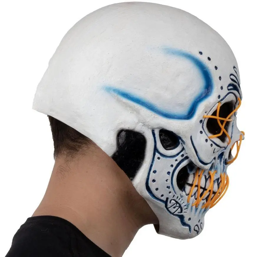 Adult Light-Up El Catrin Skull Latex Mask 5 Adult Light-Up El Catrin Skull Latex Mask - Image 3