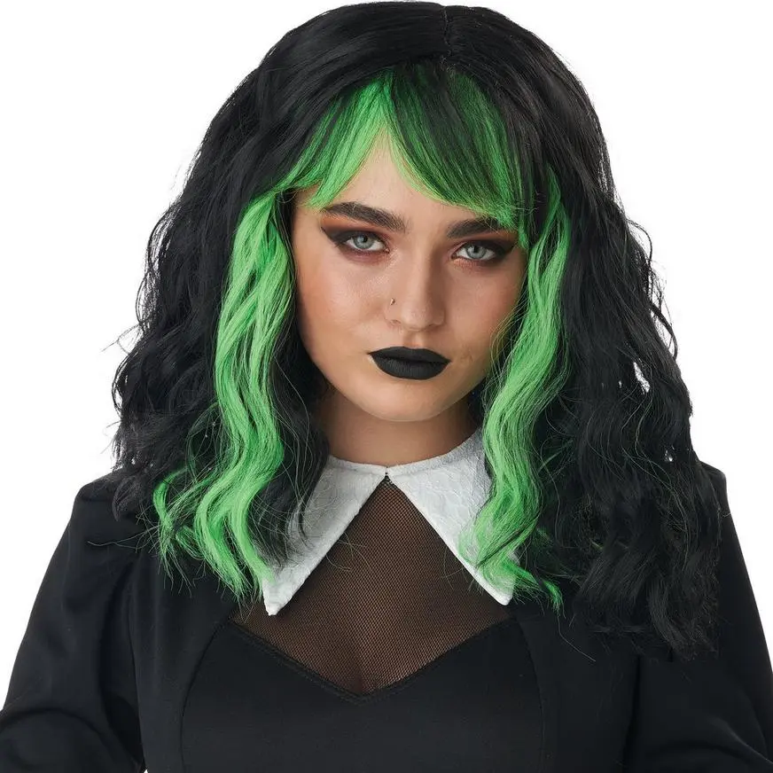 Black & Green Wig 3 Black & Green Wig