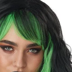 Black & Green Wig 5 Black & Green Wig -Party Themes Sales 942720 01