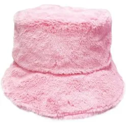 Adult 90s Pink Furry Bucket Hat
