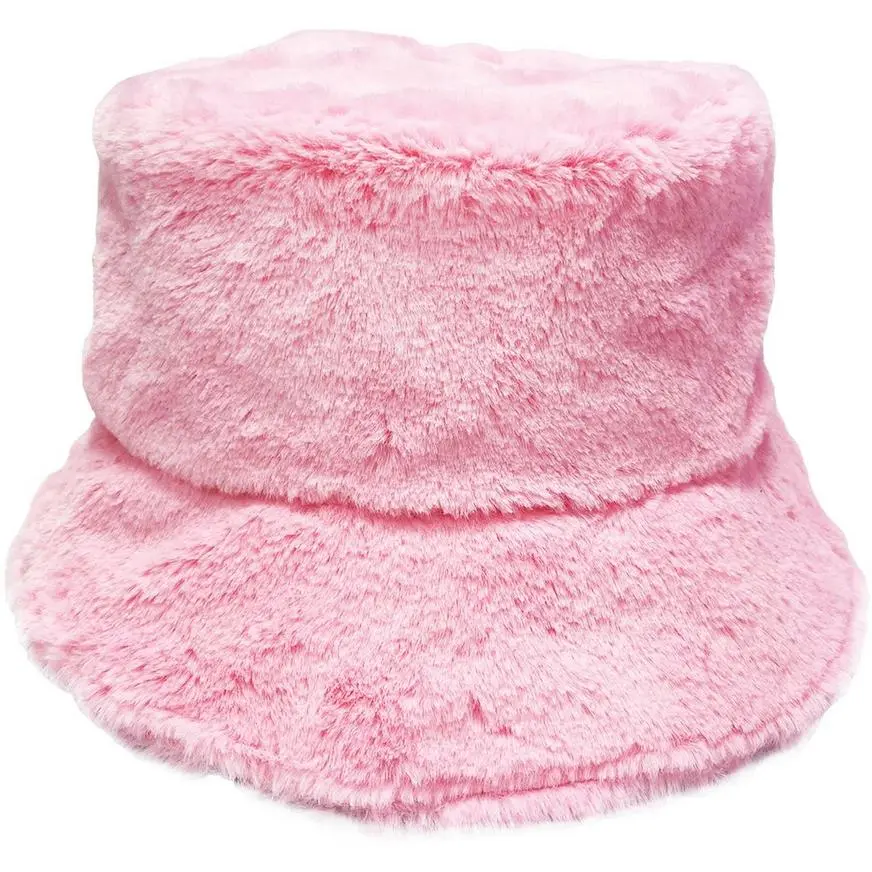 Adult 90s Pink Furry Bucket Hat 3 Adult 90s Pink Furry Bucket Hat