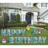 Happy Birthday Corrugated Plastic Yard Sign Phrase Set, 11in Letters, 10pc - Pokémon -Party Themes Sales 943703