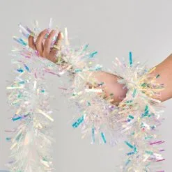 Iridescent Christmas Tinsel Garland, 9ft -Party Themes Sales 946094 01