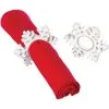 Rustic Wood Snowflake Napkin Rings, 4ct -Party Themes Sales 948788