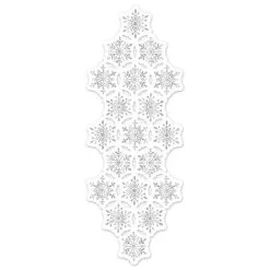 Snowflake Fabric Table Runner, 20.5in X 55in -Party Themes Sales 948815 02