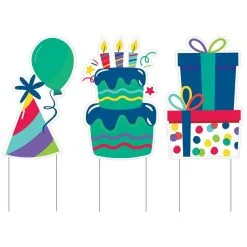 Happy Birthday Phrase & Icons Corrugated Plastic Yard Sign Set, 20pc 8 Happy Birthday Phrase & Icons Corrugated Plastic Yard Sign Set, 20pc -Party Themes Sales 951878 02