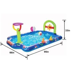 Big Splash Inflatable Plastic Activity Pool, 5.5ft X 7.9ft, 4pc 10 Big Splash Inflatable Plastic Activity Pool, 5.5ft X 7.9ft, 4pc -Party Themes Sales 956185 03
