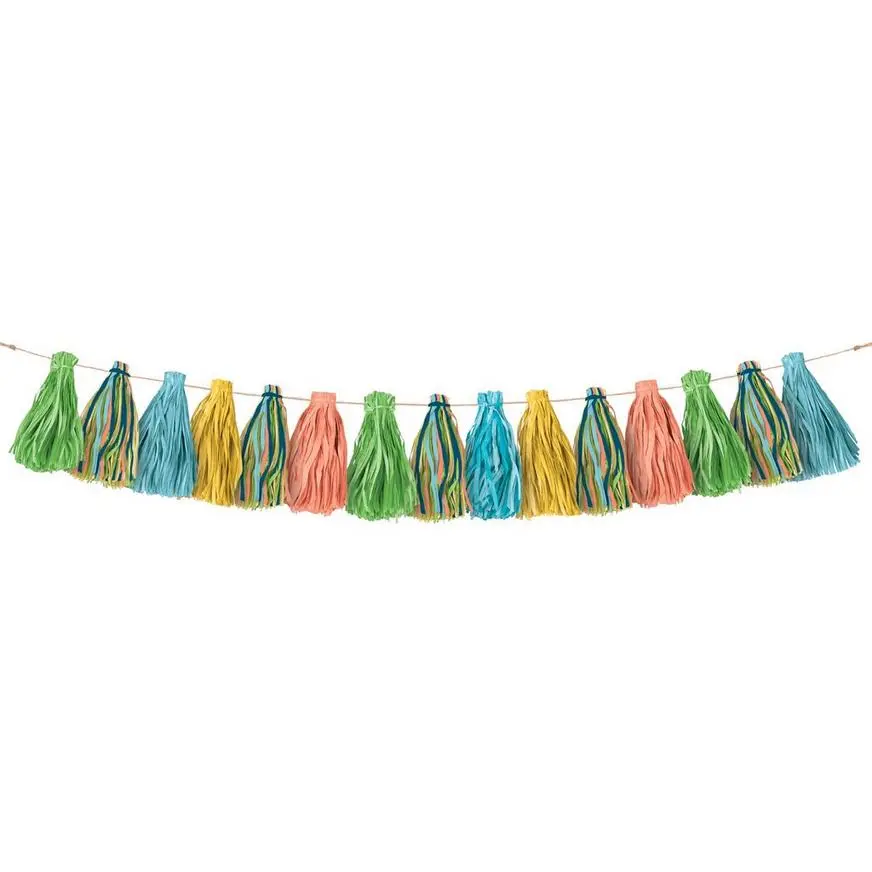 Summer Hues Raffia Garland, 6ft 3 Summer Hues Raffia Garland, 6ft