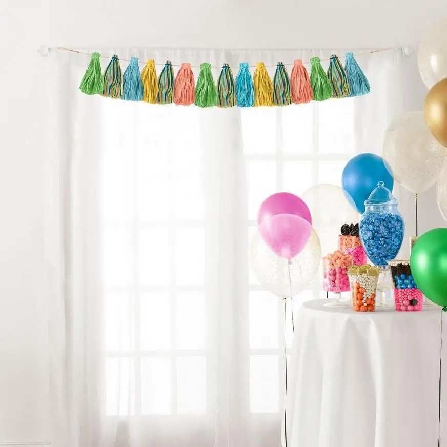 Summer Hues Raffia Garland, 6ft 4 Summer Hues Raffia Garland, 6ft - Image 2