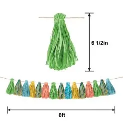 Summer Hues Raffia Garland, 6ft 7 Summer Hues Raffia Garland, 6ft -Party Themes Sales 956335 02