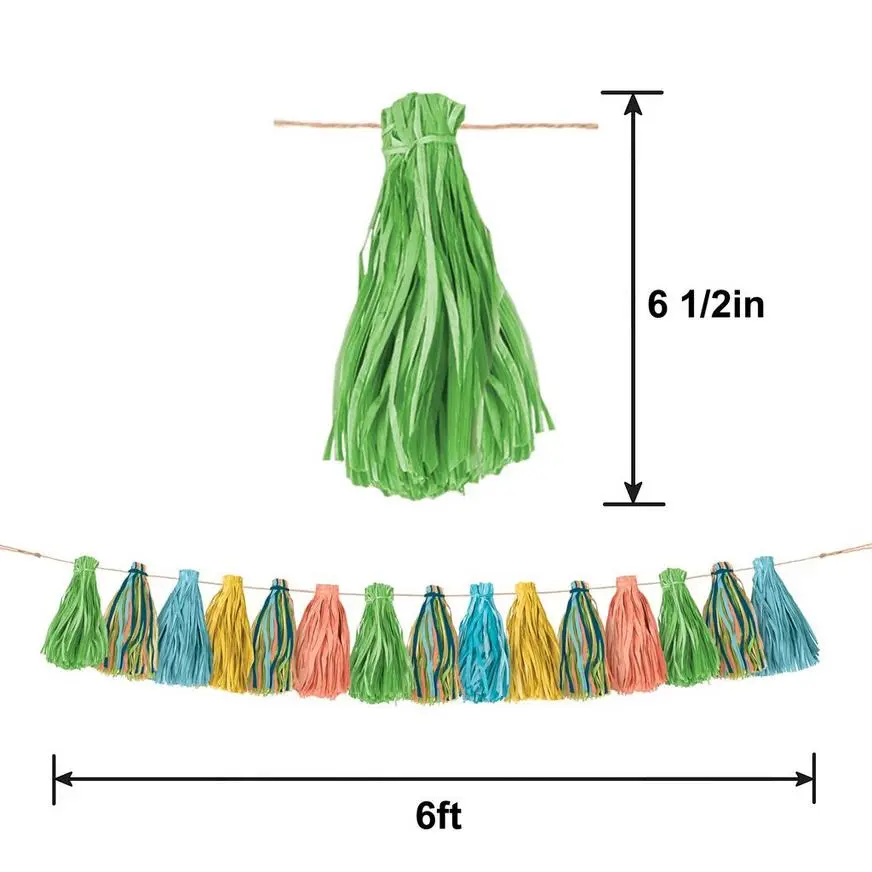 Summer Hues Raffia Garland, 6ft 5 Summer Hues Raffia Garland, 6ft - Image 3