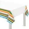Summer Hues Plastic Table Cover, 54in X 102in