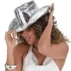 Silver Mirror Disco Cowboy Hat -Party Themes Sales 969249