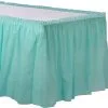 Robin's Egg Blue Plastic Table Skirt, 21ft X 29in 1 Robin's Egg Blue Plastic Table Skirt, 21ft X 29in -Party Themes Sales C10703 robins egg blue