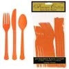 Orange Premium Plastic Cutlery Set 24ct -Party Themes Sales C113851 orange