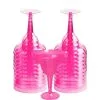 Bright Pink Plastic Margarita Glasses 20ct -Party Themes Sales C262397 hot pink