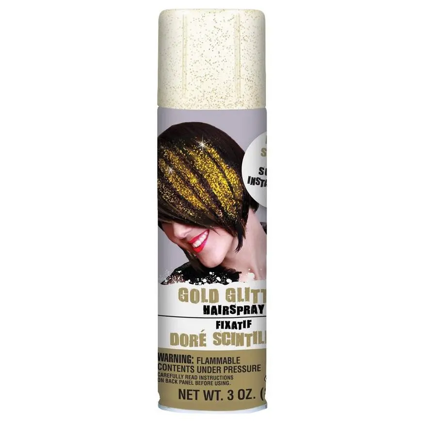 Glitter Gold Hair Spray 3 Glitter Gold Hair Spray
