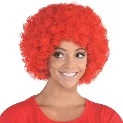 Red Curly Wig -Party Themes Sales C468809 red 01
