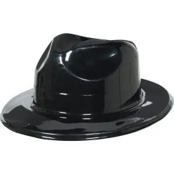 Black Plastic Fedora
