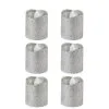 Glitter Silver Votive Flameless LED Candles 6ct
