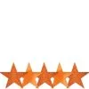 Mini Glitter Orange Star Cutouts 5ct