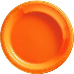 Orange Plastic Tableware Kit For 50 Guests -Party Themes Sales C756783 orange 02