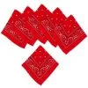 Red Paisley Bandanas, 20in X 20in, 10ct -Party Themes Sales C802391 red