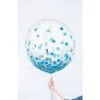 2ct, 24in, Metallic Confetti Balloons -Party Themes Sales C811628 caribbean blue