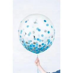 2ct, 24in, Metallic Confetti Balloons