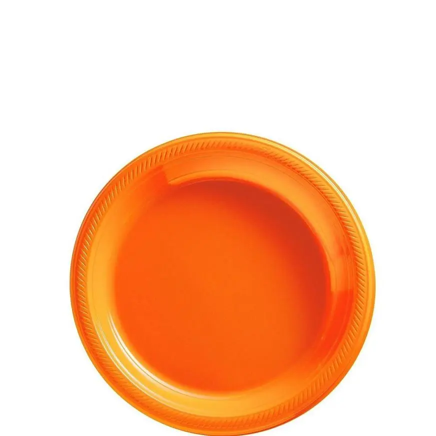 Orange Plastic Tableware Kit For 100 Guests 4 Orange Plastic Tableware Kit For 100 Guests - Image 2
