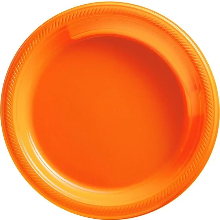 Orange Plastic Tableware Kit For 100 Guests 5 Orange Plastic Tableware Kit For 100 Guests - Image 3