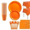 Party City Orange Tableware Kit For 20 Guests 1 Party City Orange Tableware Kit For 20 Guests -Party Themes Sales C866276 orange